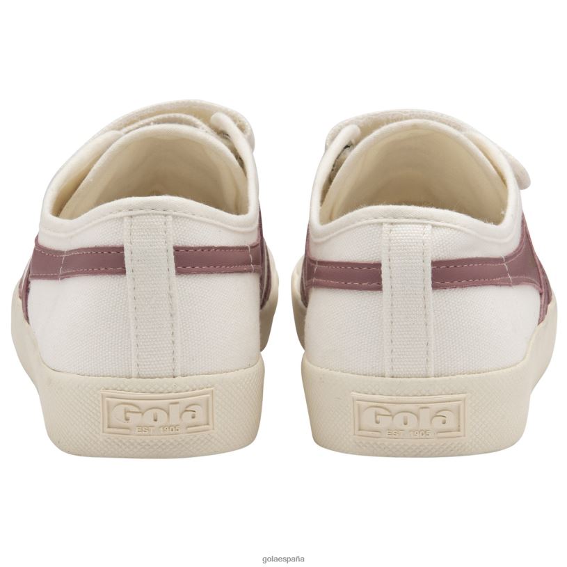 calzado V4PZL485 mujer Gola correa de posavasos vegan classics blanco roto/rosa empolvado