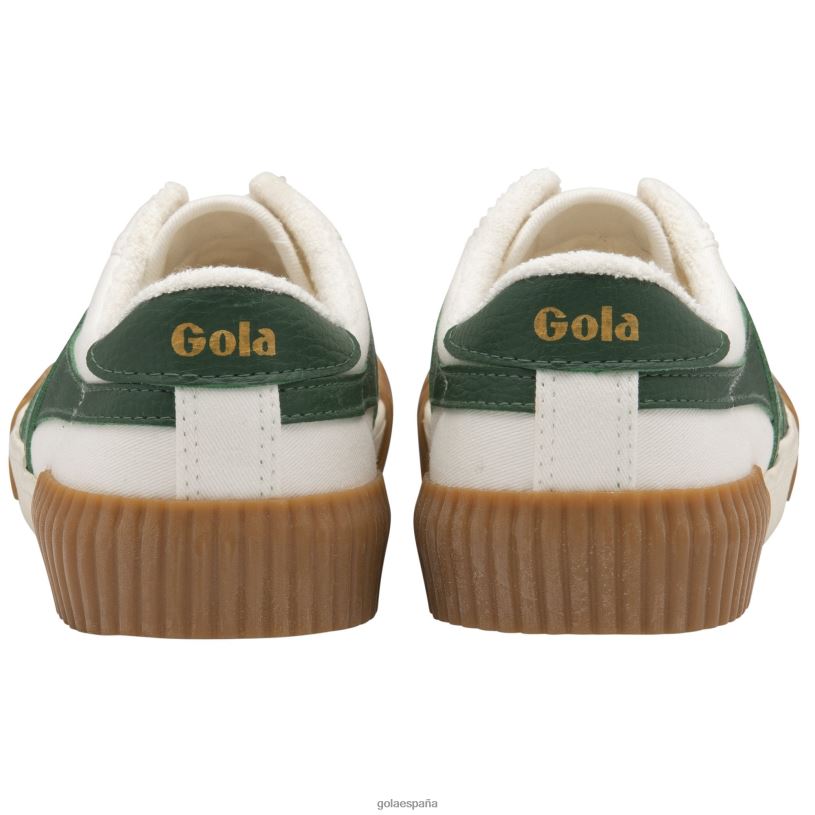 calzado V4PZL490 mujer Gola zapatillas veganas clásicas rally plimsoll blanco hueso/verde