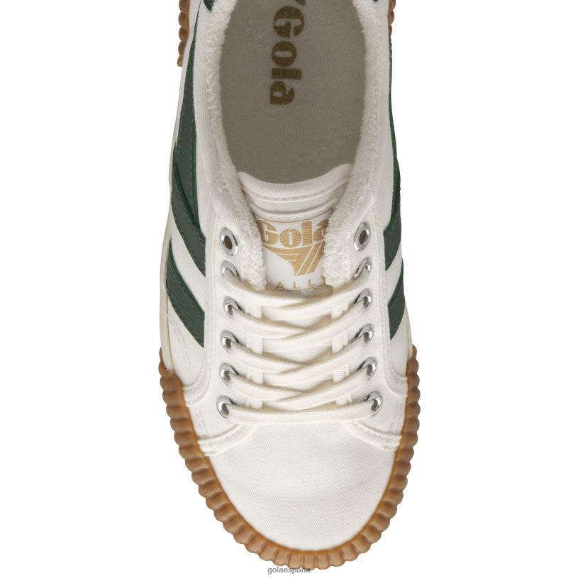 calzado V4PZL490 mujer Gola zapatillas veganas clásicas rally plimsoll blanco hueso/verde