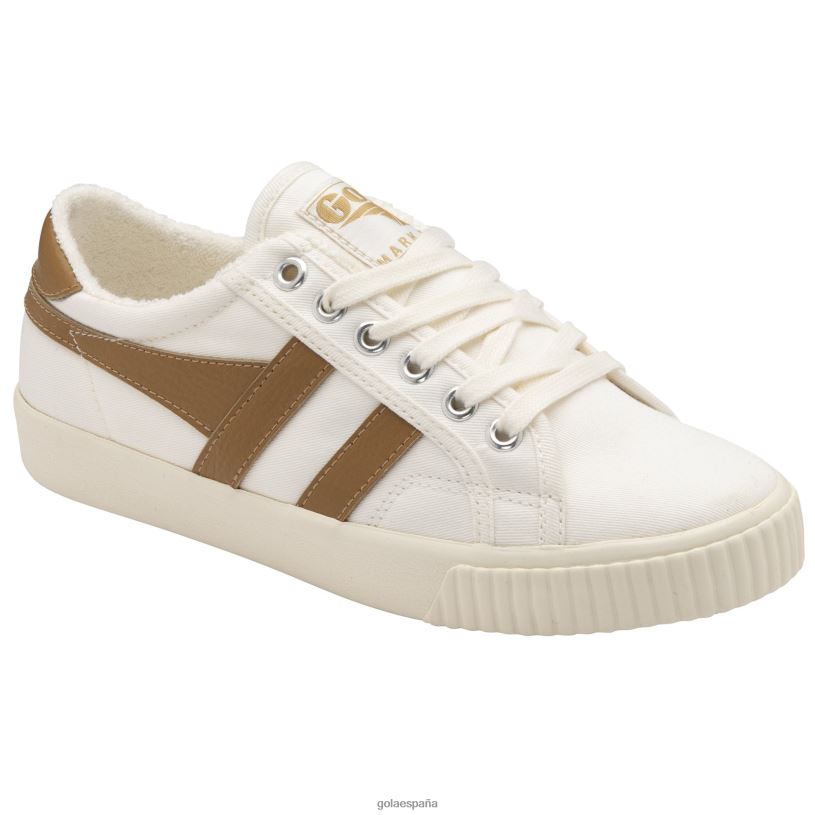 calzado V4PZL491 mujer Gola zapatillas de tenis clásicas veganas marca cox 8 azúcar blanca/morena