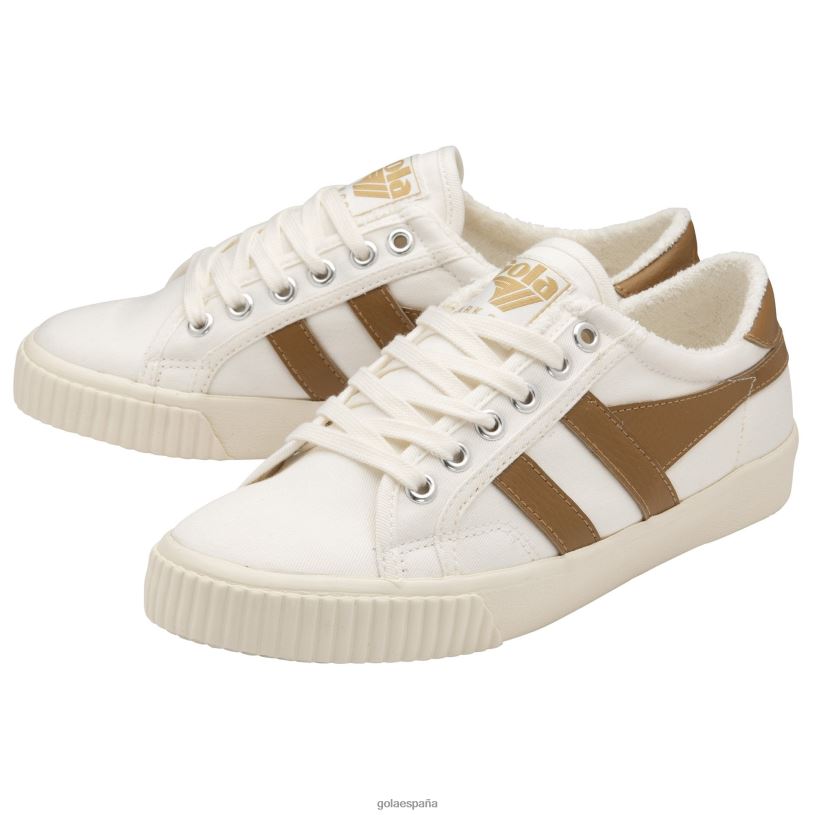 calzado V4PZL491 mujer Gola zapatillas de tenis clásicas veganas marca cox 8 azúcar blanca/morena