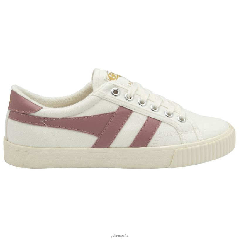 calzado V4PZL492 mujer Gola zapatillas de tenis clásicas veganas marca cox 8 blanco roto/rosa empolvado