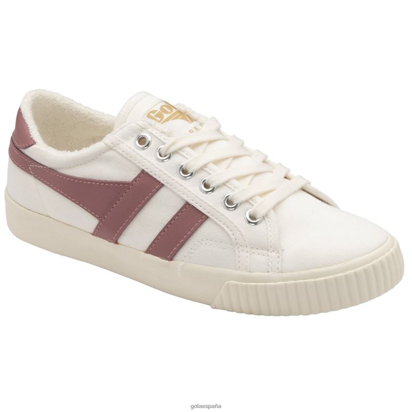 calzado V4PZL492 mujer Gola zapatillas de tenis clásicas veganas marca cox 8 blanco roto/rosa empolvado