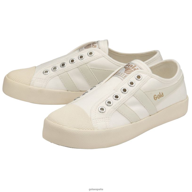 calzado V4PZL498 mujer Gola posavasos clásicos veganos blanquecino