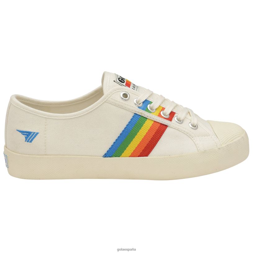 calzado V4PZL501 mujer Gola posavasos de clásicos veganos arcoiris blanco roto/multi