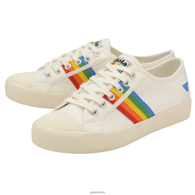 calzado V4PZL501 mujer Gola posavasos de clásicos veganos arcoiris blanco roto/multi