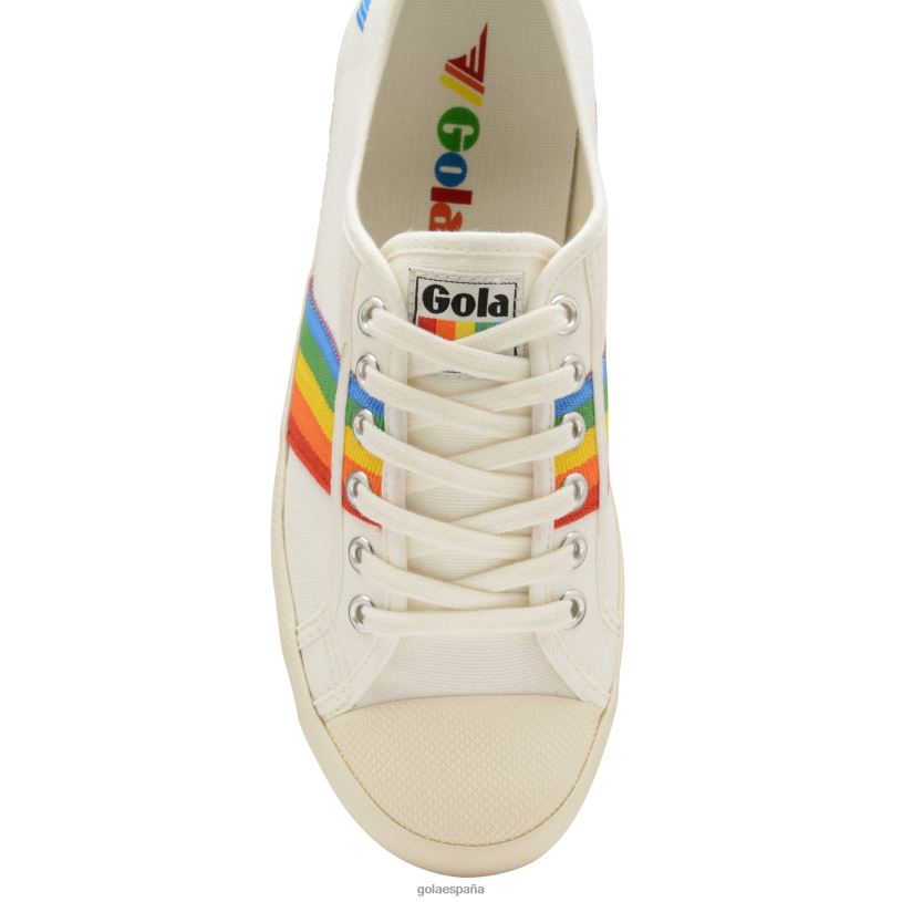 calzado V4PZL501 mujer Gola posavasos de clásicos veganos arcoiris blanco roto/multi