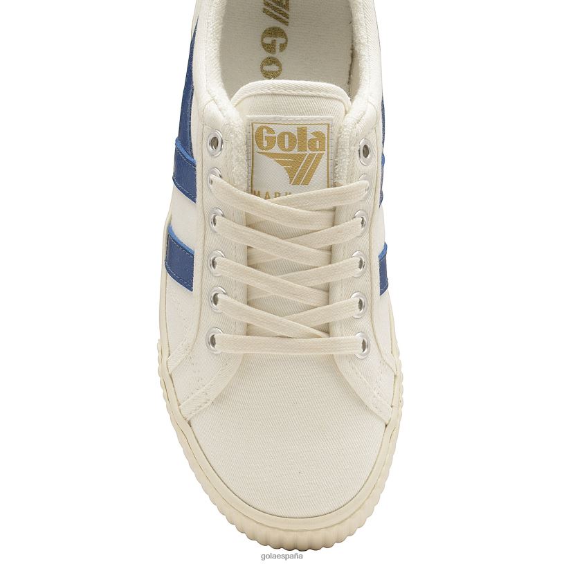 calzado V4PZL505 mujer Gola tenis clásicos veganos marca cox zapatillas 9 blanco roto/azul vintage