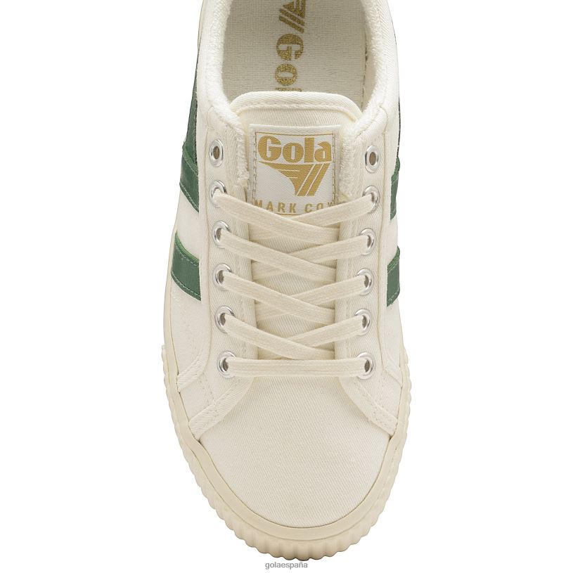 calzado V4PZL506 mujer Gola tenis clásicos veganos marca cox zapatillas 9 blanco hueso/verde oscuro