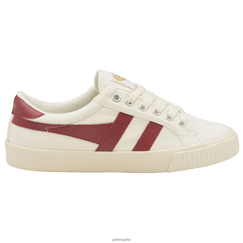 calzado V4PZL508 mujer Gola tenis clásicos veganos marca cox zapatillas 9 blanco roto/rojo intenso