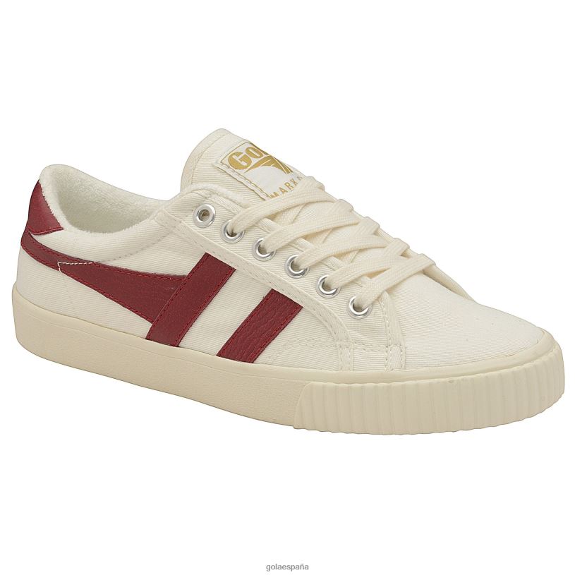 calzado V4PZL508 mujer Gola tenis clásicos veganos marca cox zapatillas 9 blanco roto/rojo intenso