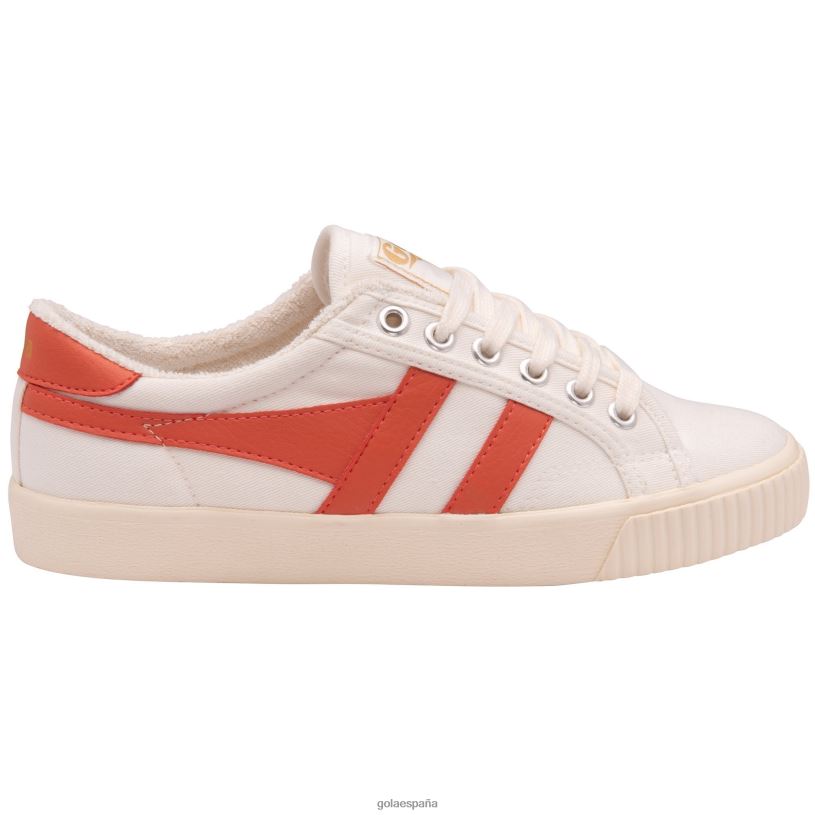 calzado V4PZL509 mujer Gola tenis clásicos veganos marca cox zapatillas 9 blanco roto/coral caliente