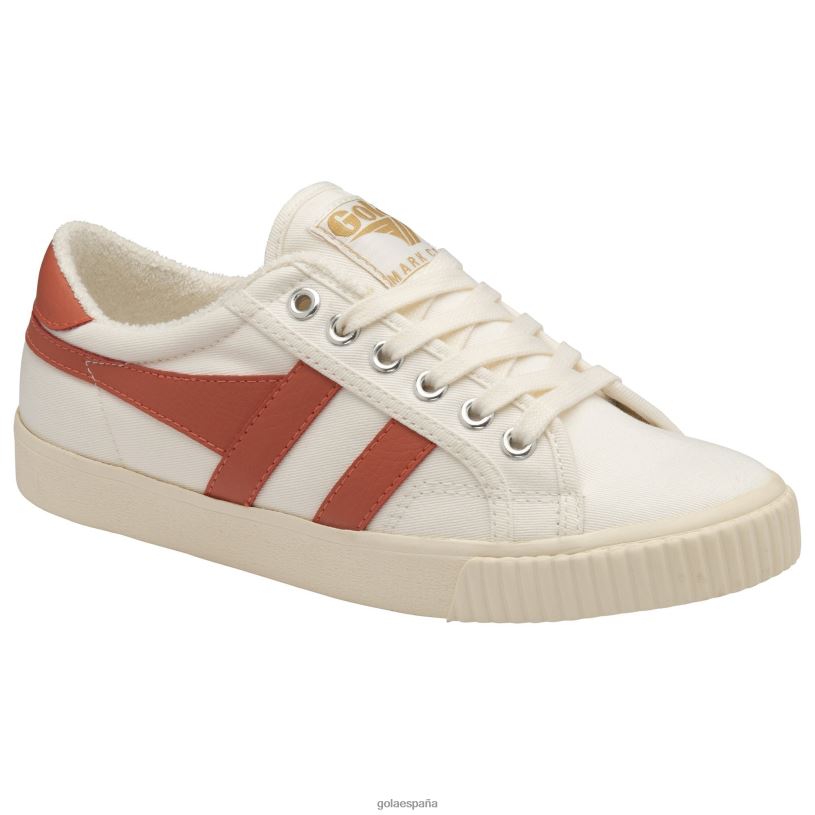 calzado V4PZL509 mujer Gola tenis clásicos veganos marca cox zapatillas 9 blanco roto/coral caliente
