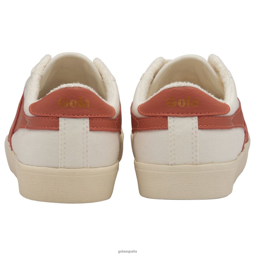 calzado V4PZL509 mujer Gola tenis clásicos veganos marca cox zapatillas 9 blanco roto/coral caliente