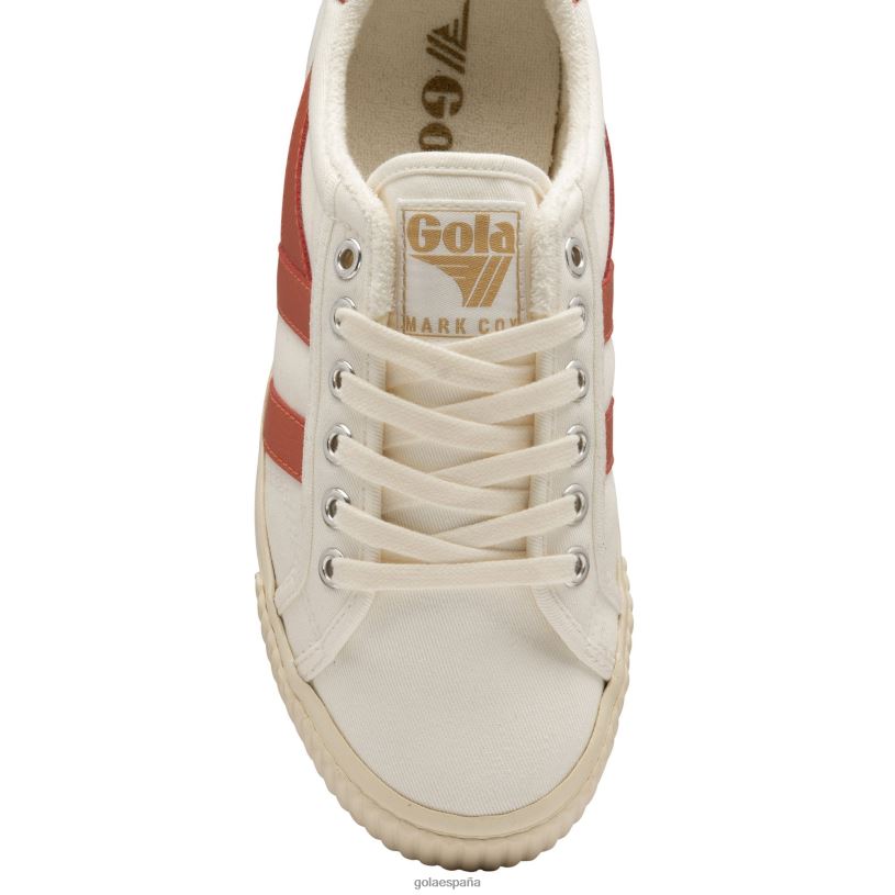 calzado V4PZL509 mujer Gola tenis clásicos veganos marca cox zapatillas 9 blanco roto/coral caliente