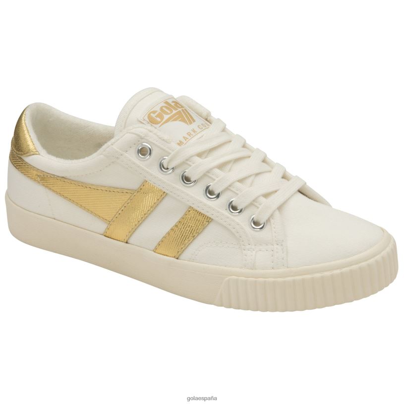 calzado V4PZL510 mujer Gola tenis clásicos marca cox tenis blanco hueso/oro