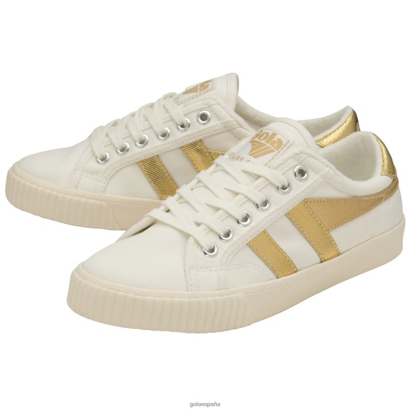 calzado V4PZL510 mujer Gola tenis clásicos marca cox tenis blanco hueso/oro