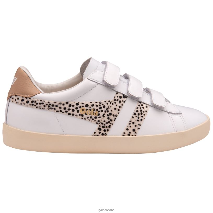 calzado V4PZL540 mujer Gola tenis classics nova con correa safari blanco/guepardo/desnudo