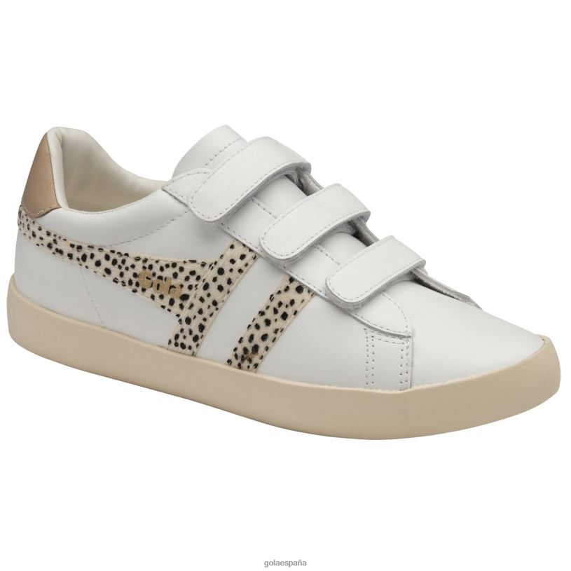 calzado V4PZL540 mujer Gola tenis classics nova con correa safari blanco/guepardo/desnudo