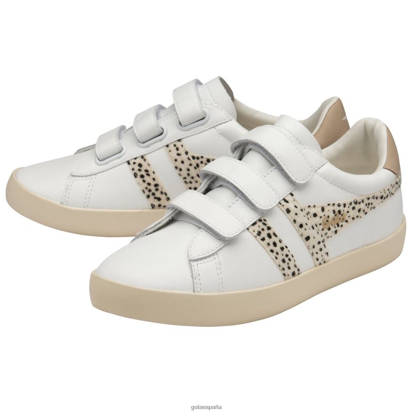calzado V4PZL540 mujer Gola tenis classics nova con correa safari blanco/guepardo/desnudo