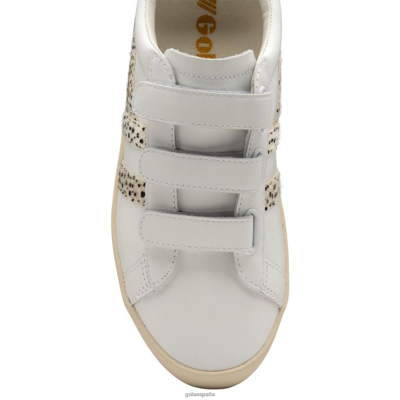 calzado V4PZL540 mujer Gola tenis classics nova con correa safari blanco/guepardo/desnudo