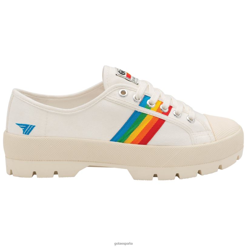 calzado V4PZL542 mujer Gola montaña clásica vegana pico arcoiris blanco roto/multi