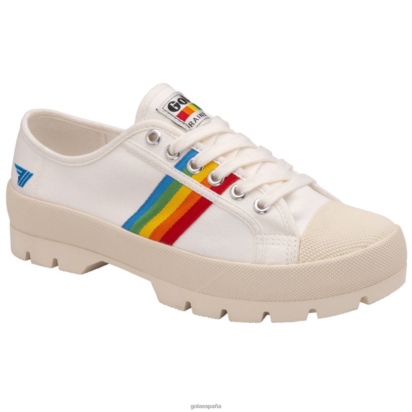 calzado V4PZL542 mujer Gola montaña clásica vegana pico arcoiris blanco roto/multi