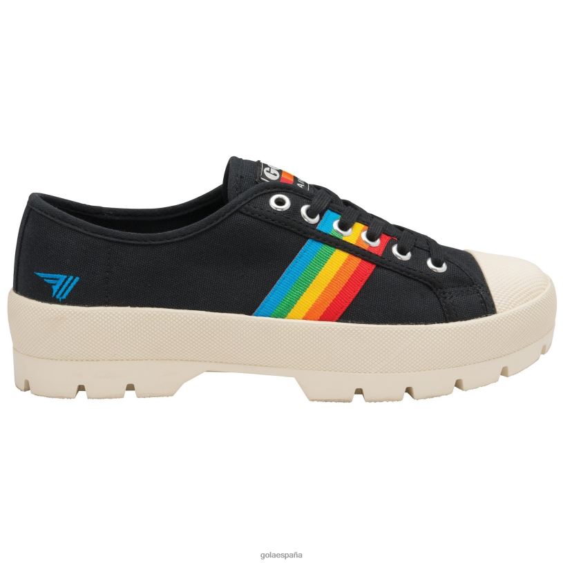 calzado V4PZL543 mujer Gola montaña clásica vegana pico arcoiris negro/multi