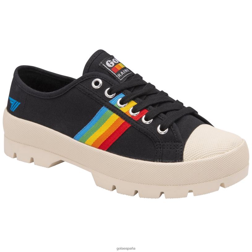 calzado V4PZL543 mujer Gola montaña clásica vegana pico arcoiris negro/multi