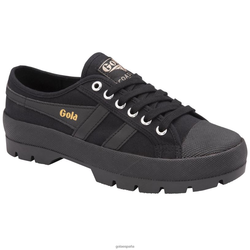 calzado V4PZL544 mujer Gola tenis clásicos veganos con pico de montaña negro