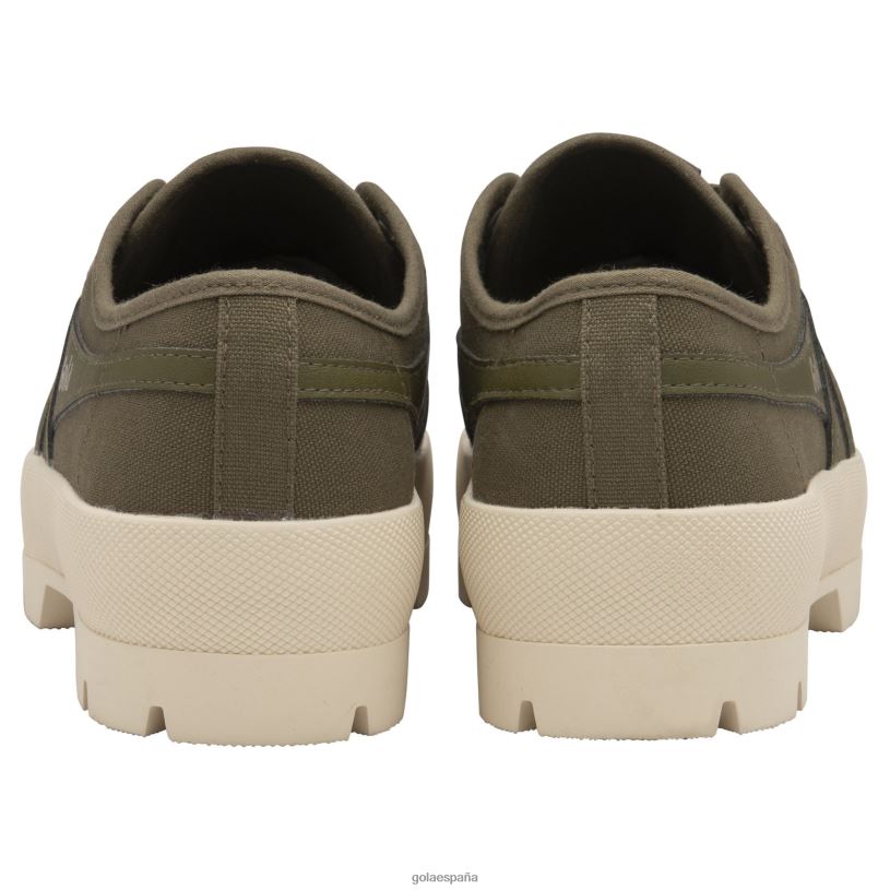 calzado V4PZL545 mujer Gola tenis clásicos veganos con pico de montaña caqui/blanco hueso