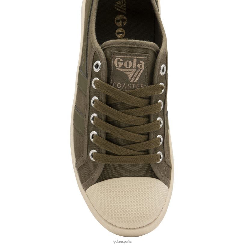 calzado V4PZL545 mujer Gola tenis clásicos veganos con pico de montaña caqui/blanco hueso