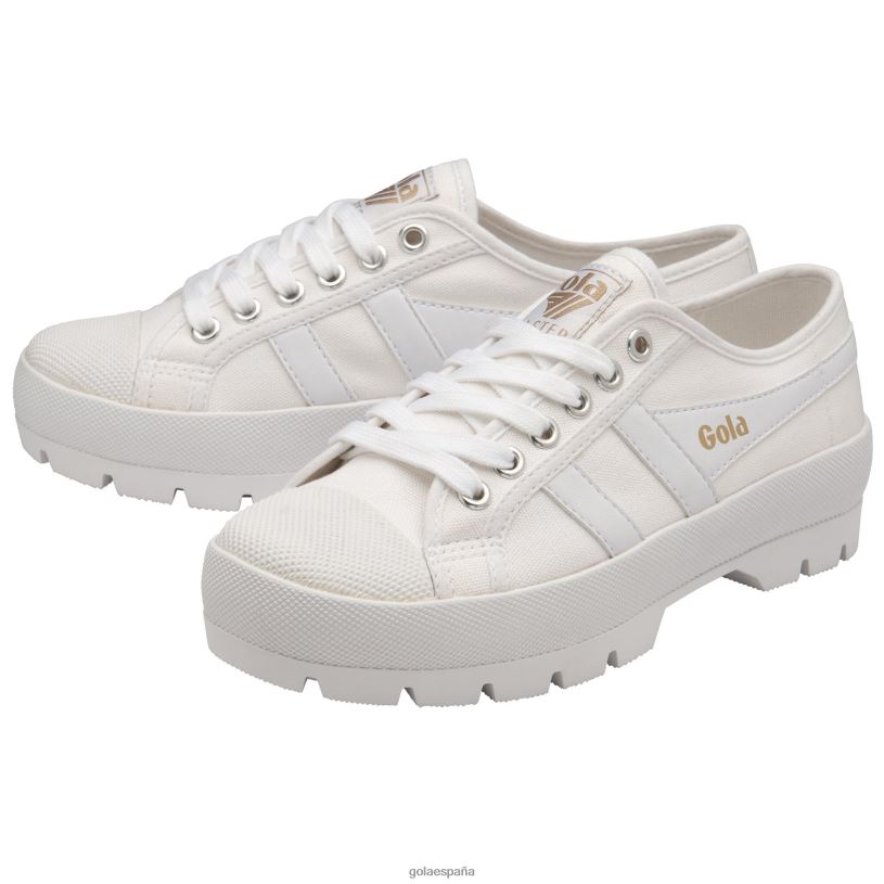 calzado V4PZL546 mujer Gola tenis clásicos veganos con pico de montaña blanco