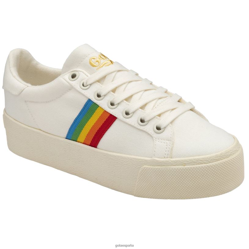 calzado V4PZL547 mujer Gola vegano clásicos orquídea plataforma arcoíris blanco roto/multi