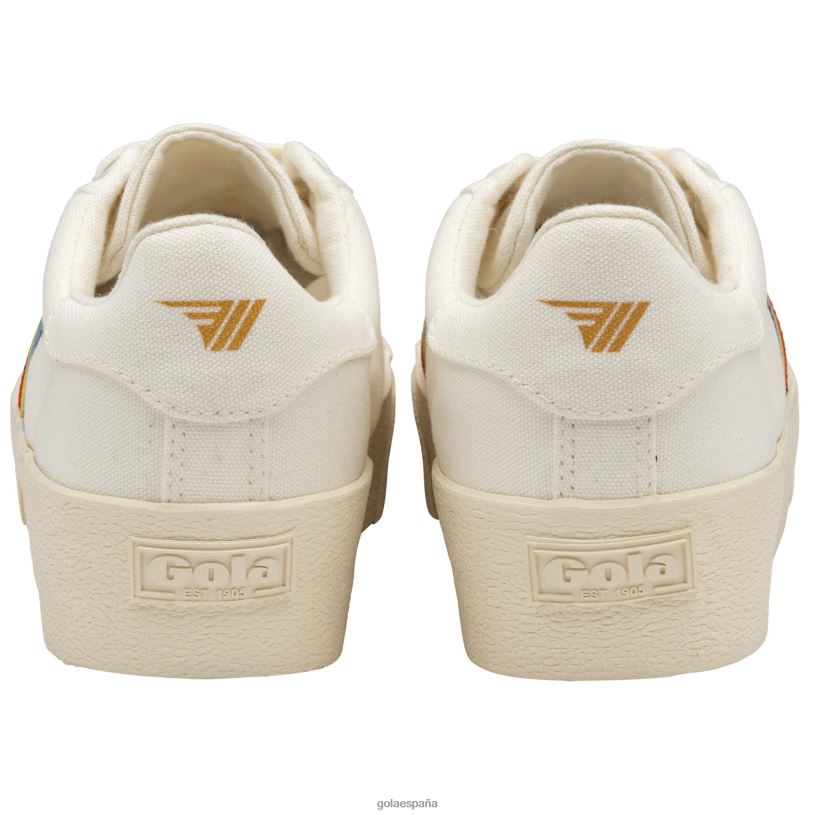 calzado V4PZL547 mujer Gola vegano clásicos orquídea plataforma arcoíris blanco roto/multi