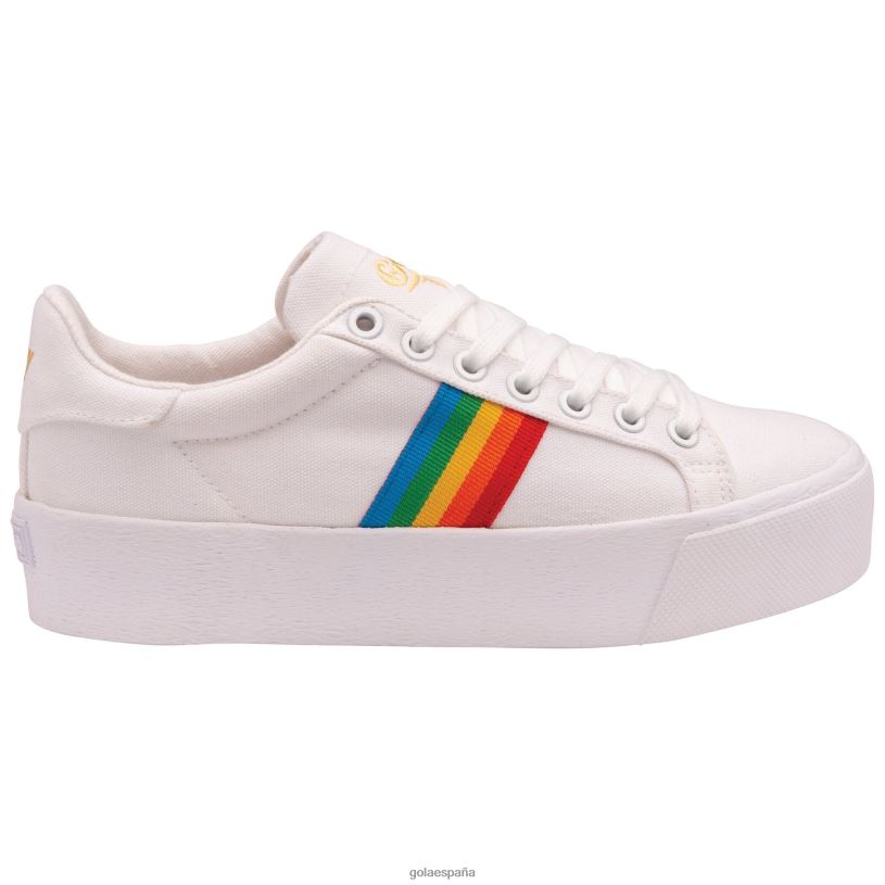 calzado V4PZL548 mujer Gola vegano clásicos orquídea plataforma arcoíris blanco/multicolor