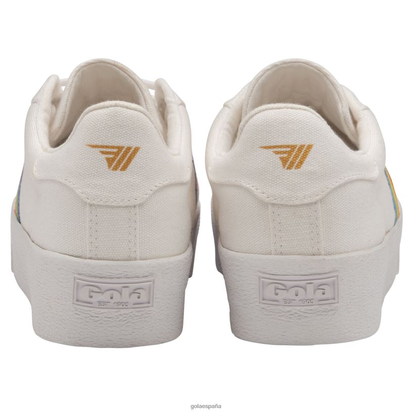 calzado V4PZL548 mujer Gola vegano clásicos orquídea plataforma arcoíris blanco/multicolor