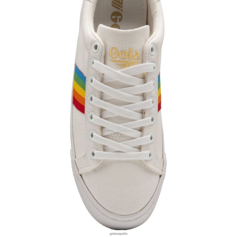 calzado V4PZL548 mujer Gola vegano clásicos orquídea plataforma arcoíris blanco/multicolor