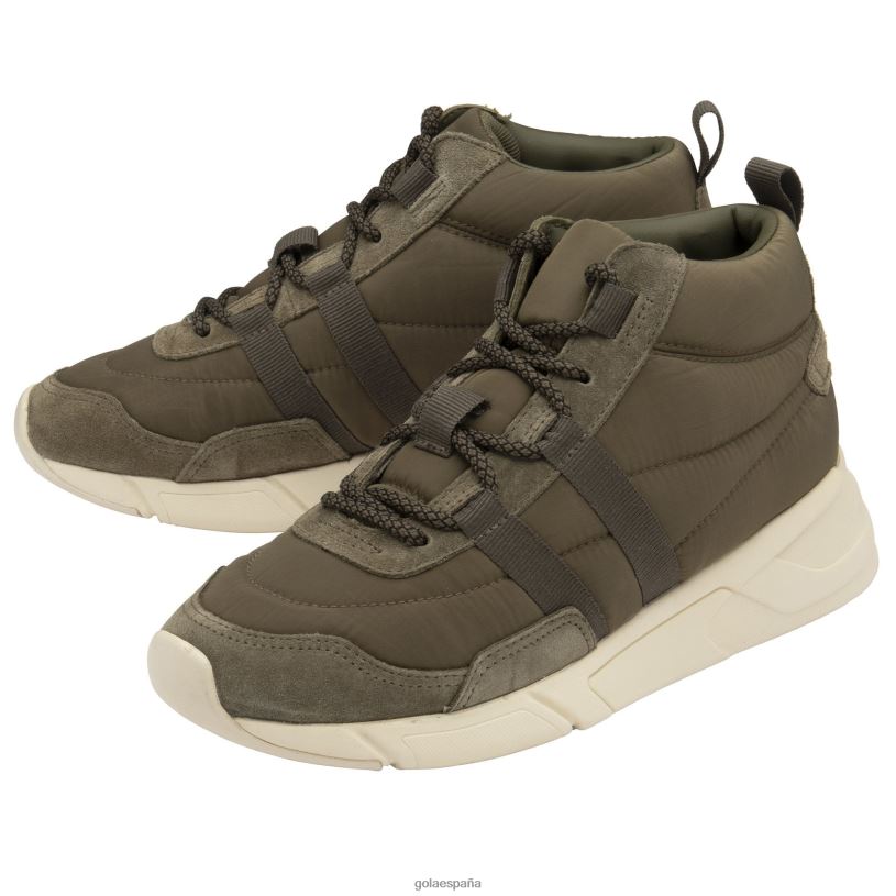 calzado V4PZL296 mujer Gola zapatillas clásicas lunares caqui