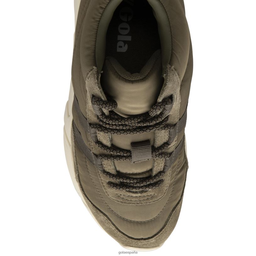 calzado V4PZL296 mujer Gola zapatillas clásicas lunares caqui