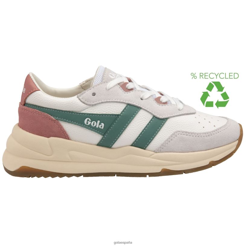 calzado V4PZL328 mujer Gola zapatillas clásicas saturn blanco/niebla verde/rosa polvorienta