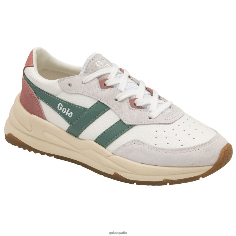 calzado V4PZL328 mujer Gola zapatillas clásicas saturn blanco/niebla verde/rosa polvorienta