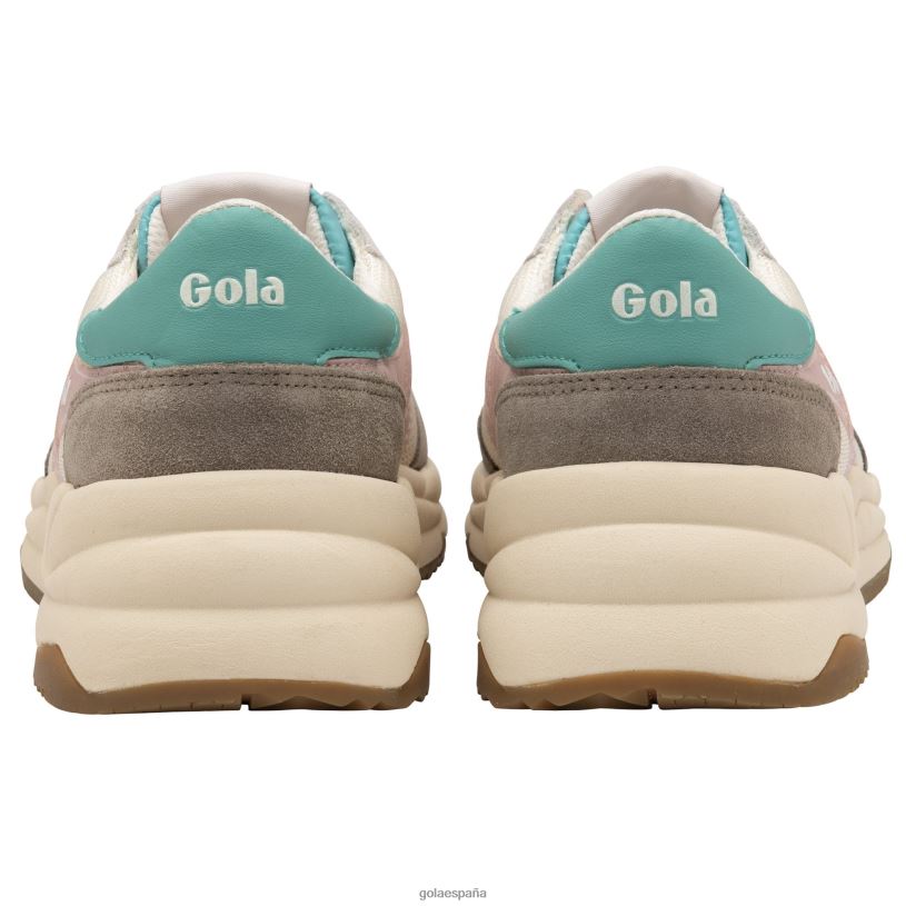 calzado V4PZL329 mujer Gola zapatillas júpiter clásicas blanco hueso/rinoceronte/rosa tiza