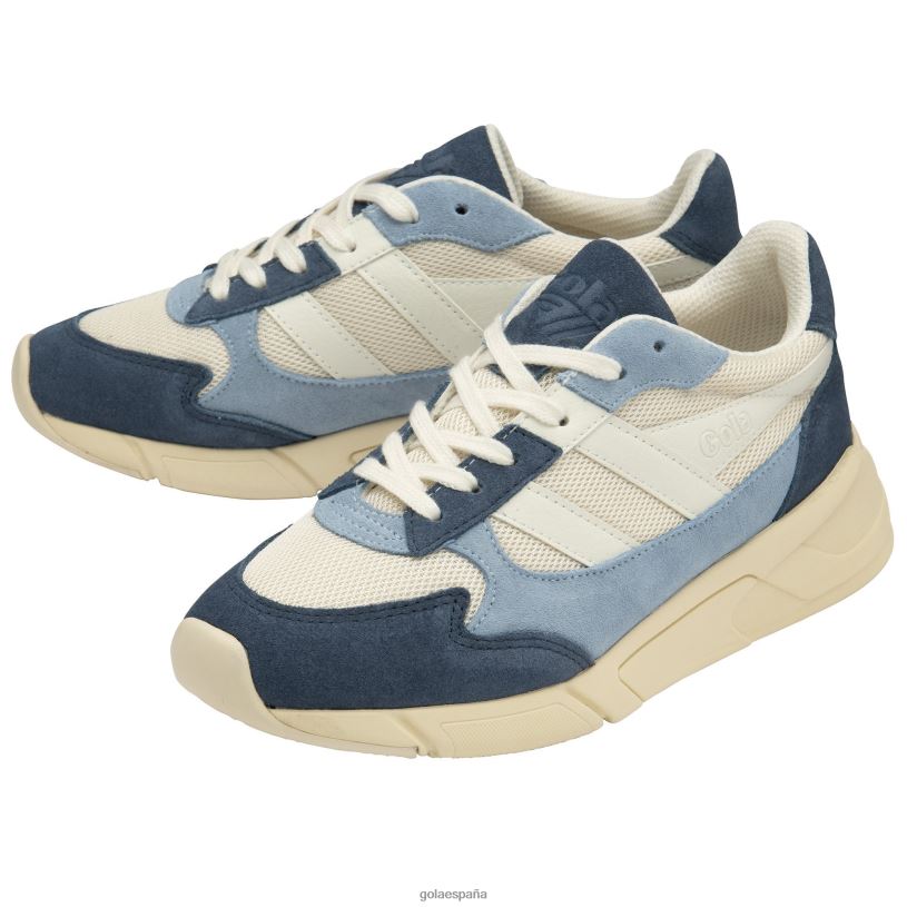 calzado V4PZL347 mujer Gola zapatillas clásicas tempest blanco roto/báltico/azul polvoriento