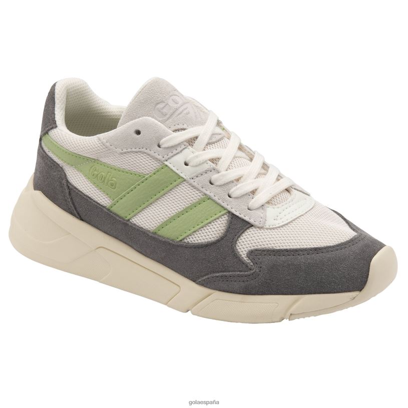calzado V4PZL351 mujer Gola zapatillas clásicas tempest blanco hueso/ceniza/verde pátina