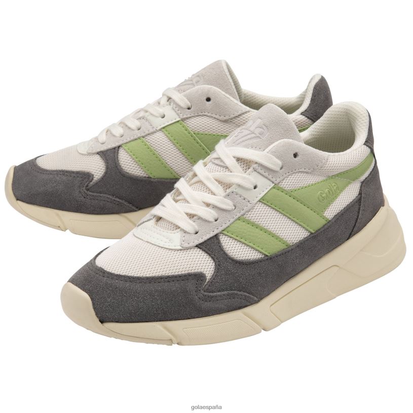 calzado V4PZL351 mujer Gola zapatillas clásicas tempest blanco hueso/ceniza/verde pátina