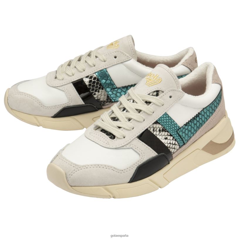 calzado V4PZL352 mujer Gola zapatillas clásicas eclipse mode blanco/flor/multi