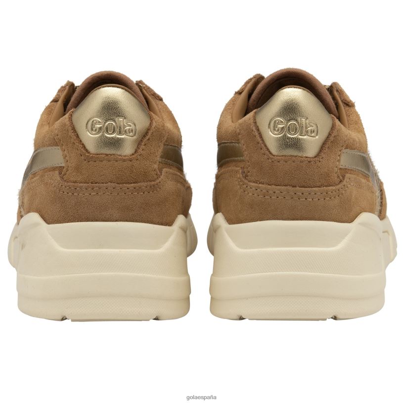 calzado V4PZL378 mujer Gola zapatillas clásicas eclipse savanna bronceado/guepardo/oro