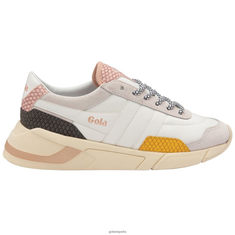 calzado V4PZL379 mujer Gola tenis classics eclipse trident serpiente blanco/sol/rosa