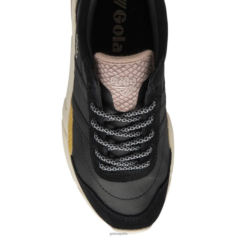 calzado V4PZL380 mujer Gola tenis classics eclipse trident serpiente negro/sol/rosa